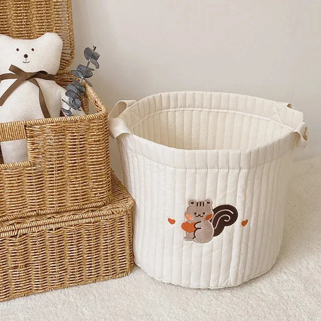 INS Baby Bags Cute Bear Embroidery Diaper Bag Caddy Nappy Cart Storage Mummy Maternity Bag