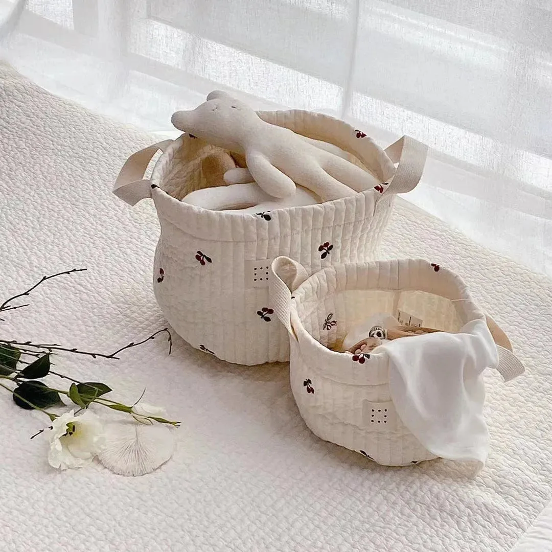 INS Baby Bags Cute Bear Embroidery Diaper Bag Caddy Nappy Cart Storage Mummy Maternity Bag
