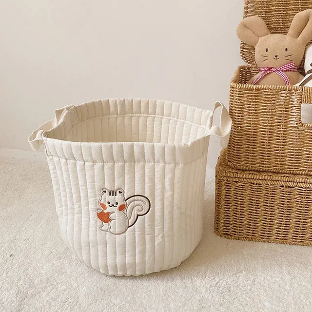 INS Baby Bags Cute Bear Embroidery Diaper Bag Caddy Nappy Cart Storage Mummy Maternity Bag
