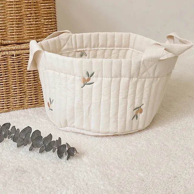 INS Baby Bags Cute Bear Embroidery Diaper Bag Caddy Nappy Cart Storage Mummy Maternity Bag