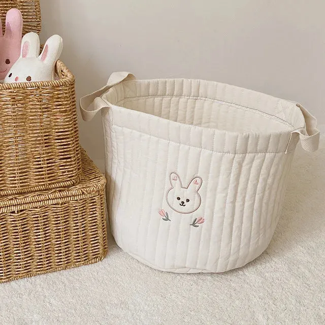 INS Baby Bags Cute Bear Embroidery Diaper Bag Caddy Nappy Cart Storage Mummy Maternity Bag
