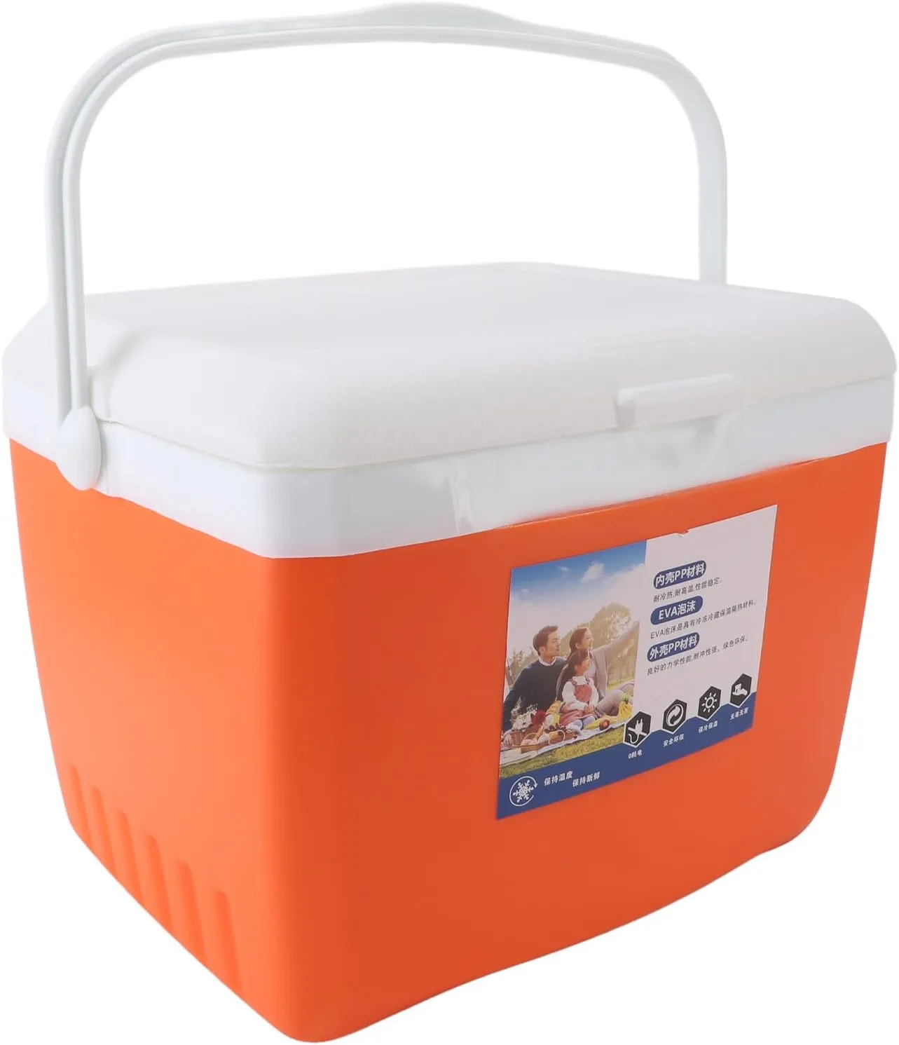 Insulated Cooler, 13L Portable Cooler Box Camping Coolers Leakproof Outdoor Cooler with Carry Handle Small Cooler Hard Shell for Beach, Drink, Beverage, Camping, Picnic, Fishing,