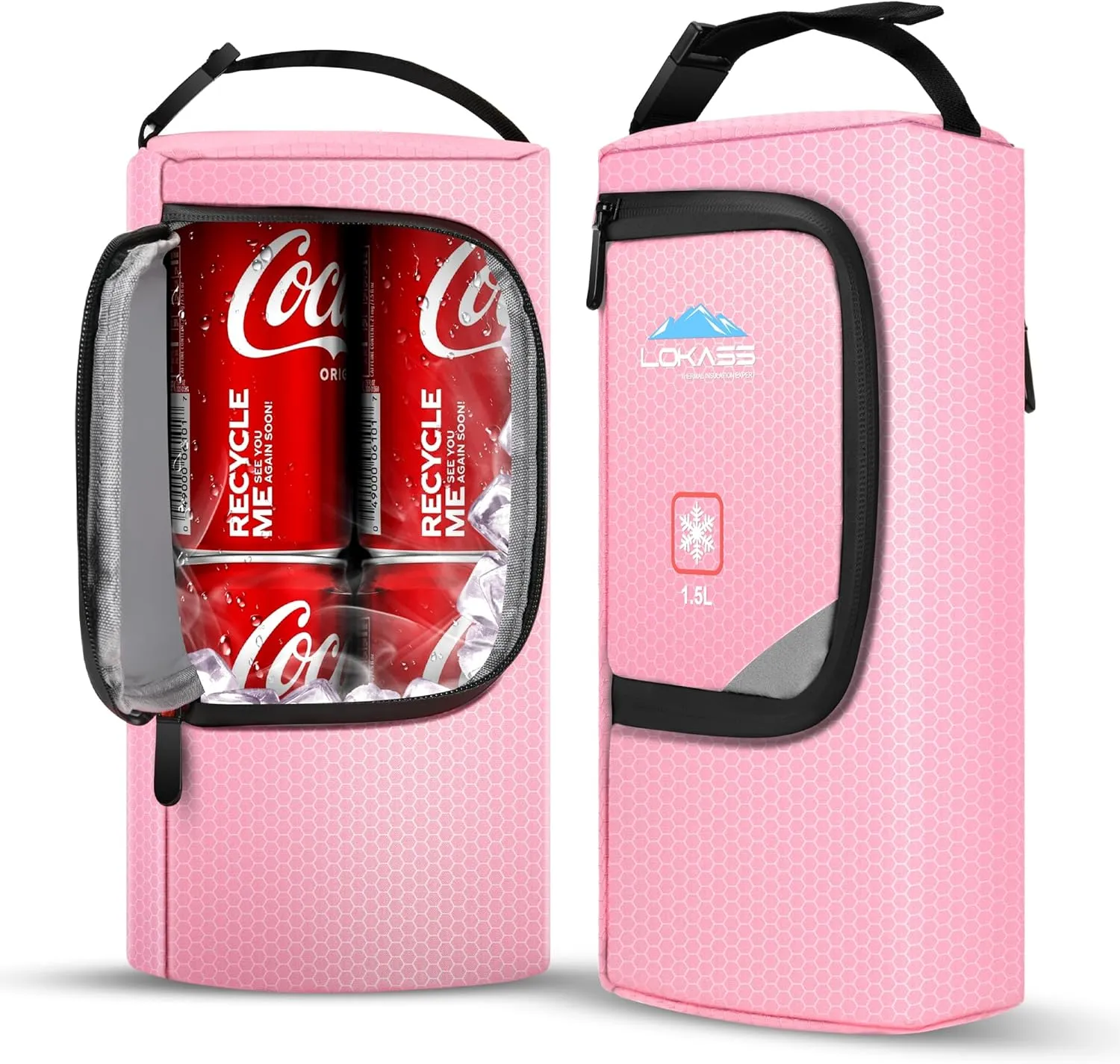 Insulated Golf Cooler Bag, Portable Camping Cooler Case, Unisex Soft Waterproof Beer Sleeve for Drinks/Bottled Water/Umbrella, for Daily Work/Travel/Hiking
