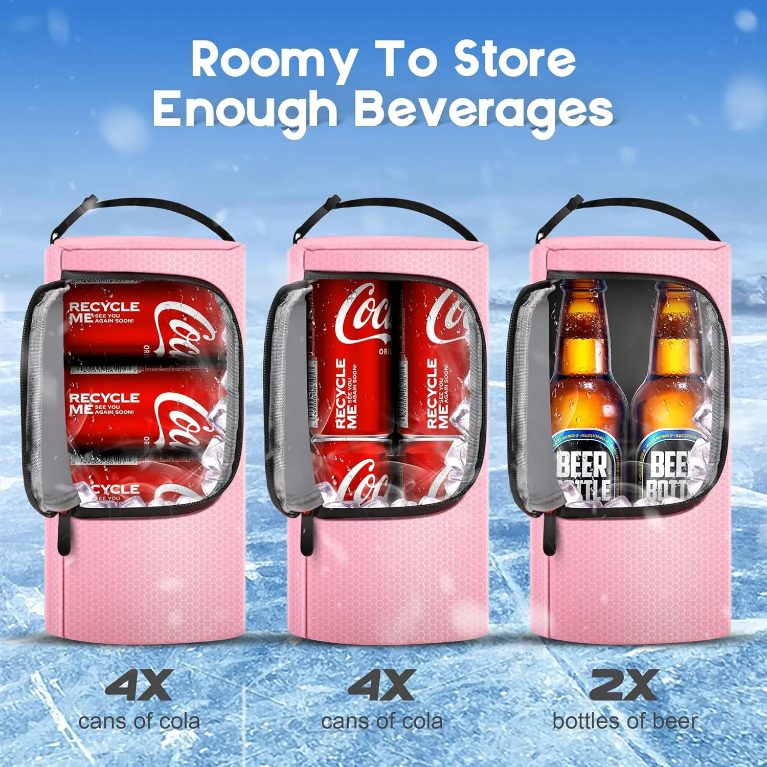 Insulated Golf Cooler Bag, Portable Camping Cooler Case, Unisex Soft Waterproof Beer Sleeve for Drinks/Bottled Water/Umbrella, for Daily Work/Travel/Hiking