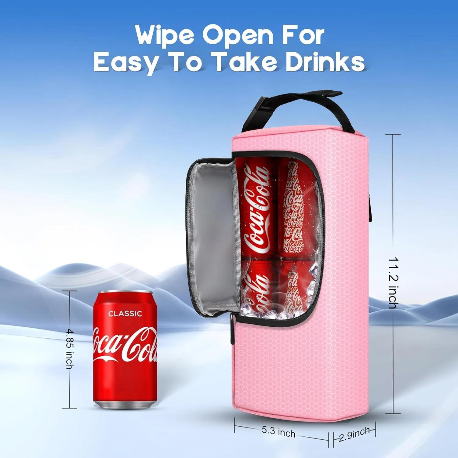 Insulated Golf Cooler Bag, Portable Camping Cooler Case, Unisex Soft Waterproof Beer Sleeve for Drinks/Bottled Water/Umbrella, for Daily Work/Travel/Hiking