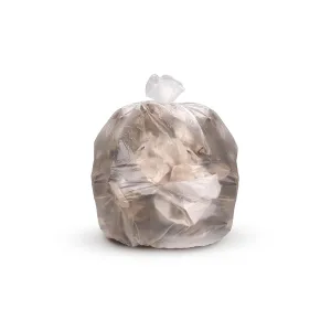 Inteplast EC243306N 12-16 Gallon Capacity, 33" Length x 24" Width x 6 Micron Thickness, Natural Color, High-Density Commercial Coreless Roll Can Liner (Case of 20 Roll, 50 Bags per Roll)