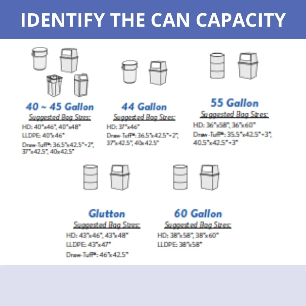Inteplast EC243306N 12-16 Gallon Capacity, 33" Length x 24" Width x 6 Micron Thickness, Natural Color, High-Density Commercial Coreless Roll Can Liner (Case of 20 Roll, 50 Bags per Roll)