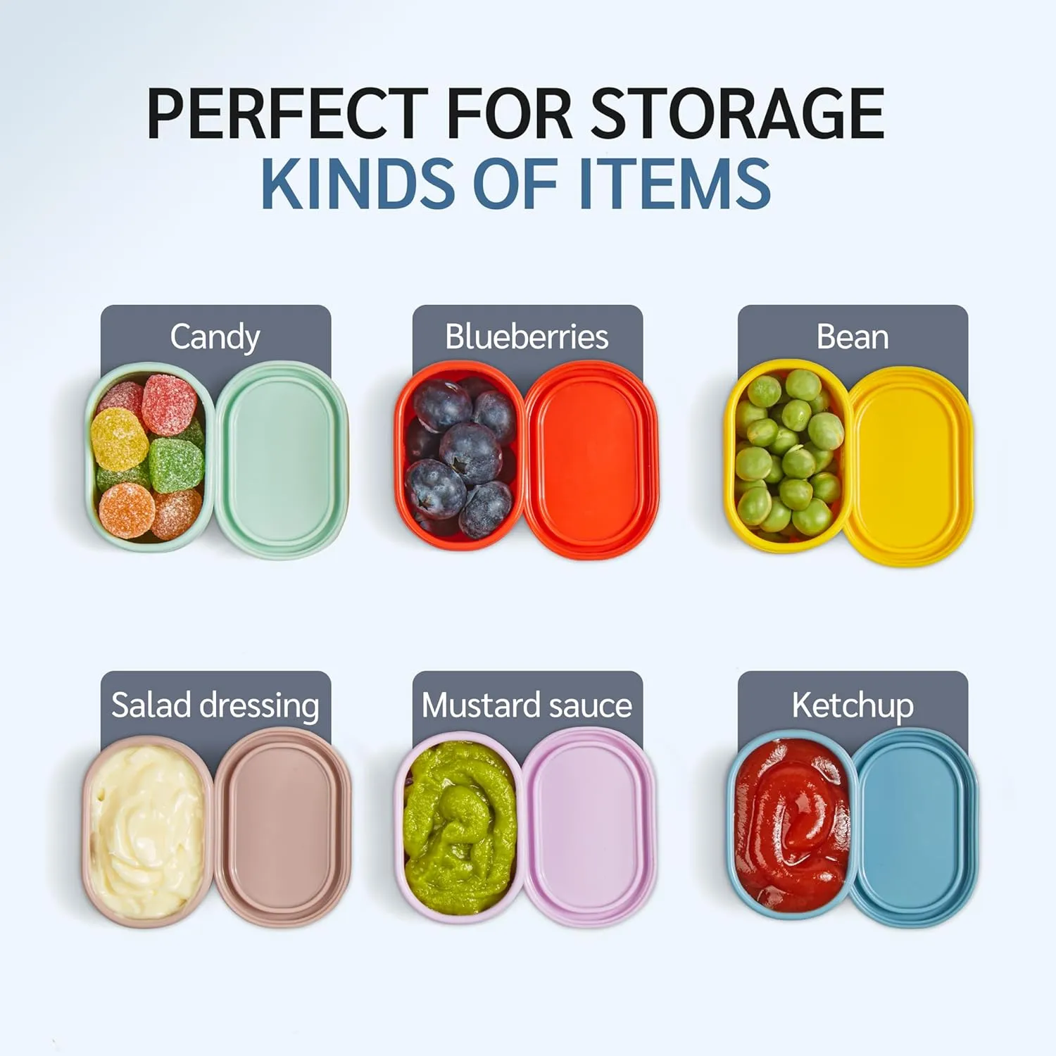 ISSEVE 12Pcs/Set Nesting Silicone Food Storage Containers with Lids, BPA Free Reusable Meal Prep Silicone Containers Airtight, Freezer Dishwasher Safe (33.8oz, 20oz, 10oz, 6.7oz, 1.3oz) (Purple)