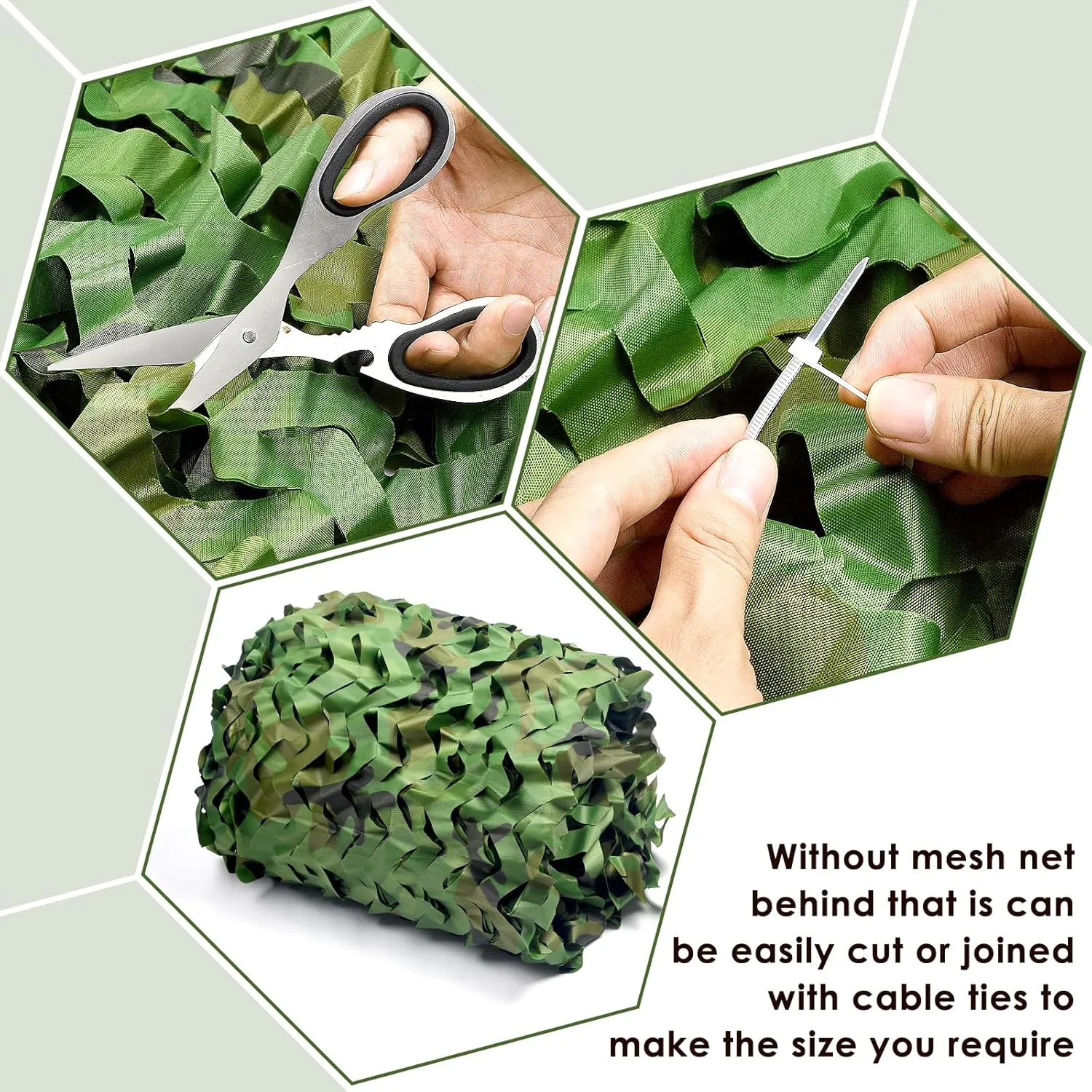 iunio Camo Netting, Camouflage Net, Bulk Roll, Mesh, Cover, Blind for Hunting, Decoration, Sun Shade, Party, Camping, Outdoor