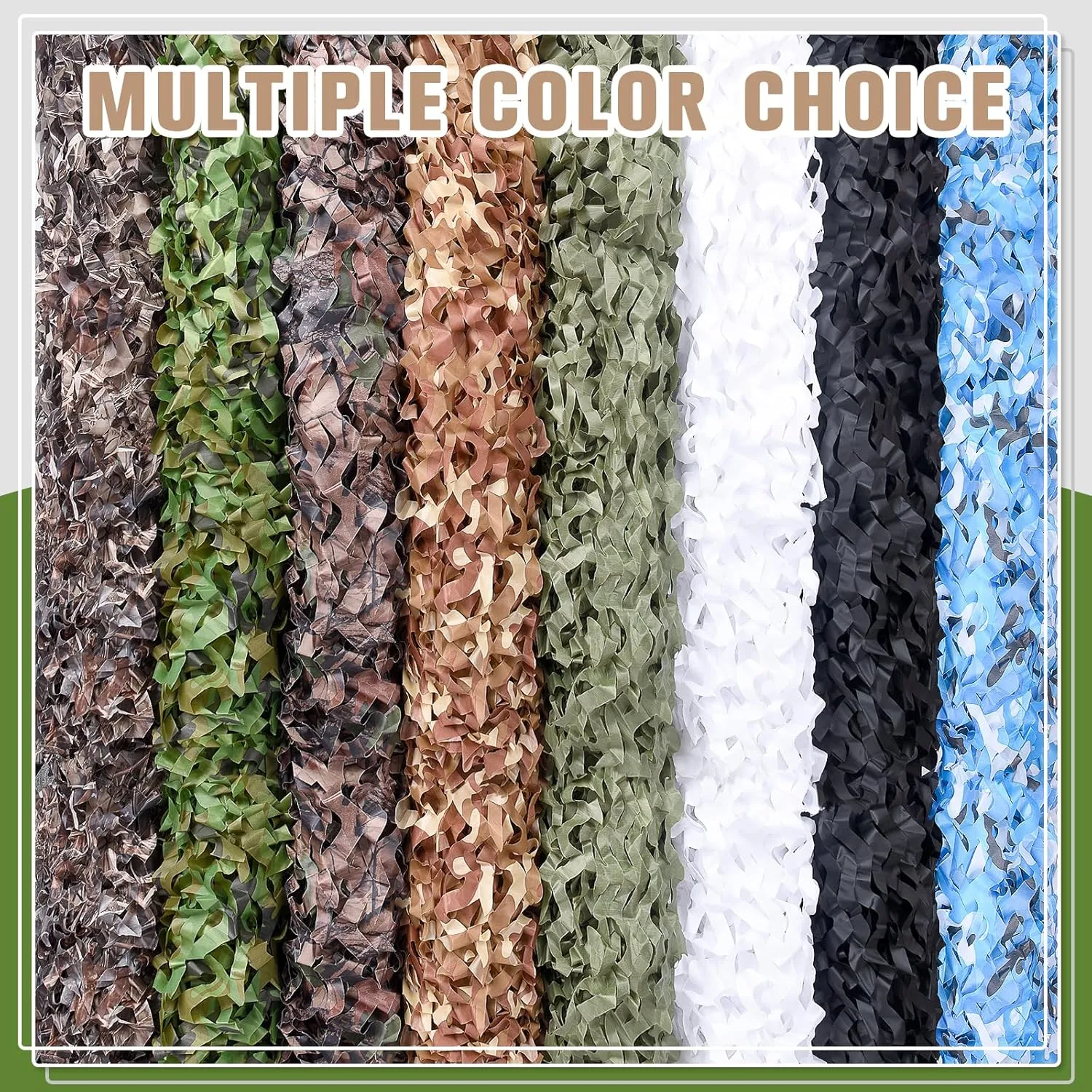 iunio Camo Netting, Camouflage Net, Bulk Roll, Mesh, Cover, Blind for Hunting, Decoration, Sun Shade, Party, Camping, Outdoor