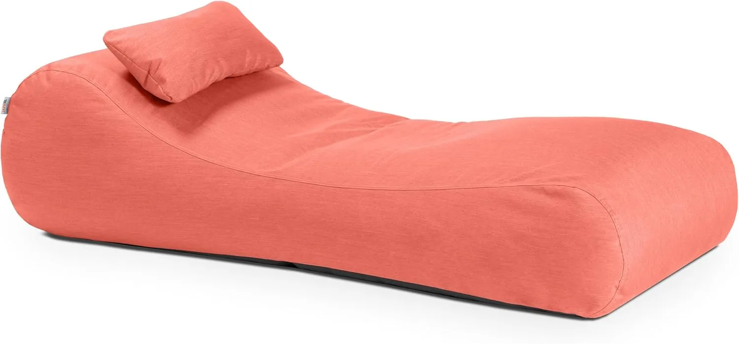 Jaxx Arlo Outdoor Bean Bag Sun Lounger - Pool and Patio Chaise Recliner, Flamingo