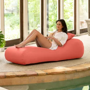 Jaxx Arlo Outdoor Bean Bag Sun Lounger - Pool and Patio Chaise Recliner, Flamingo