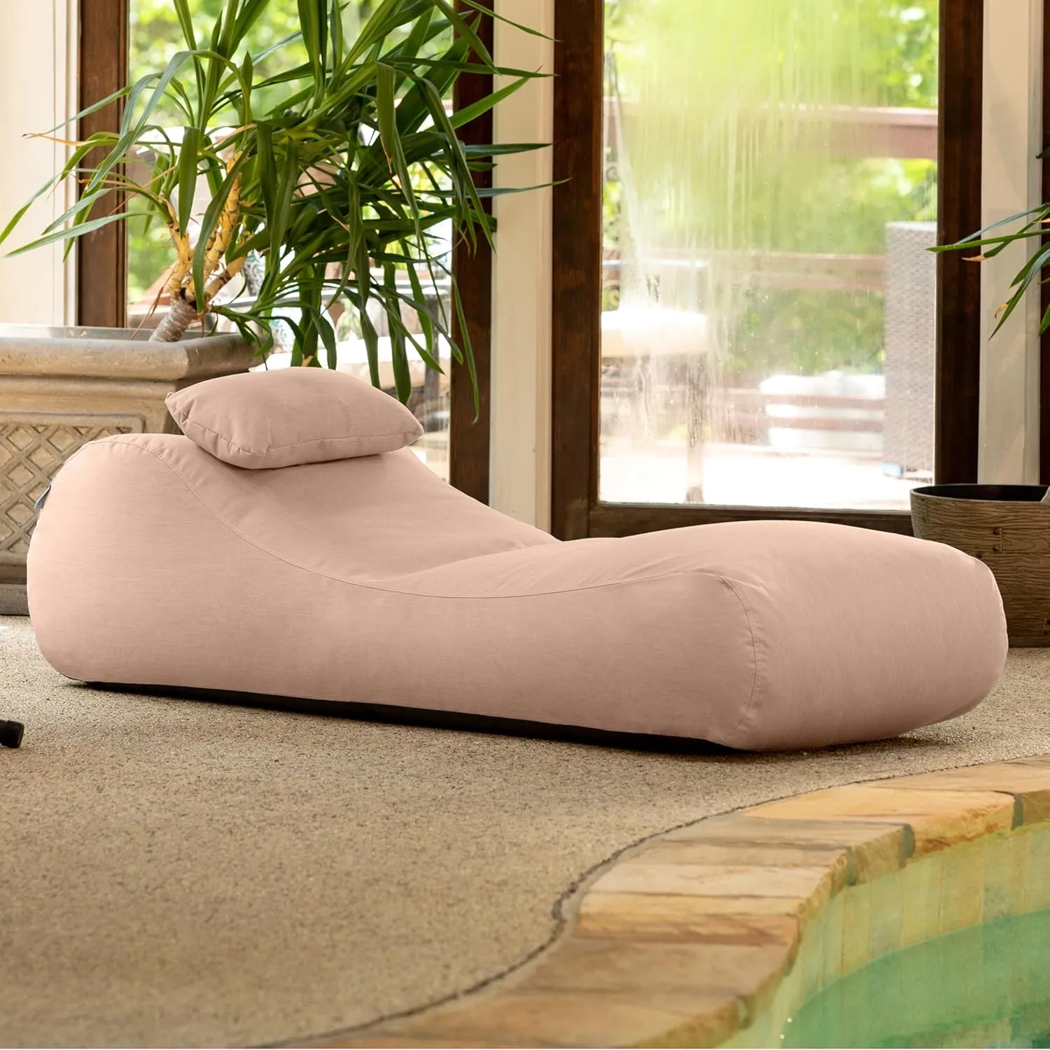 Jaxx Arlo Outdoor Bean Bag Sun Lounger | Pool Patio Chaise Recliner |, Petal