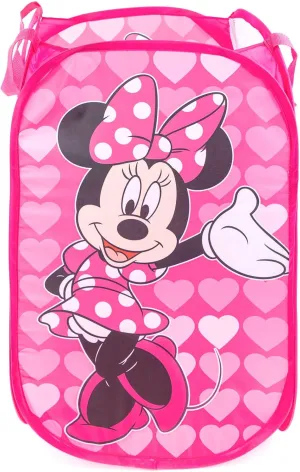 Jay Franco Disney Minnie Mouse Pop Up Hamper - Mesh Laundry Basket/Bag with Durable Handles (Official Disney Product)