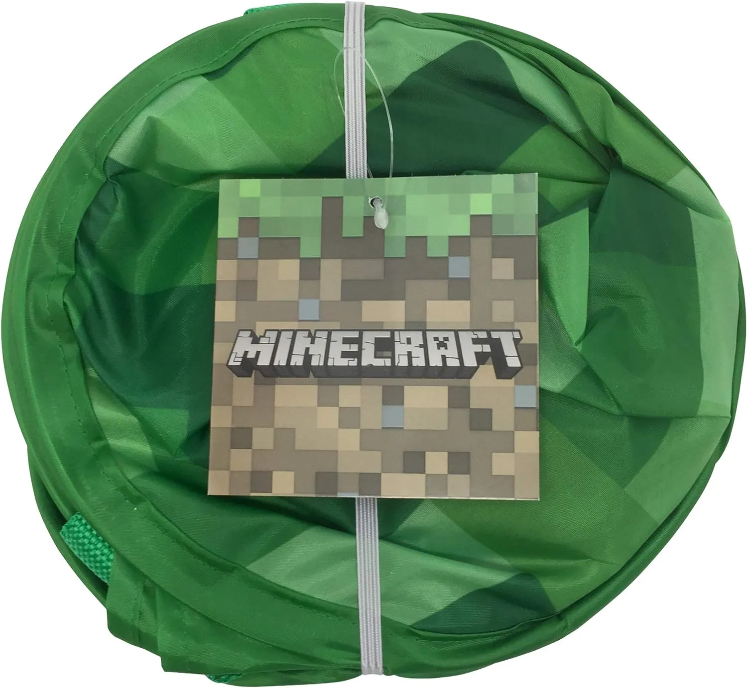 Jay Franco Minecraft Creeper Pop Up Hamper - Mesh Laundry Basket/Bag with Durable Handles, 22" x 14"