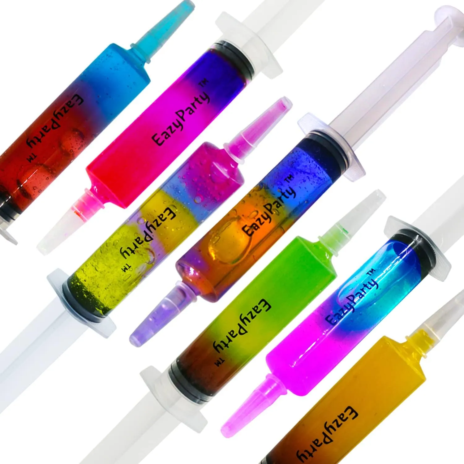 Jello Party shoot Syringes with 5 Extra Caps, 50 Pack Reusable 2oz Party Syringe,and Cleaning Brush, Great for Holiday Parties