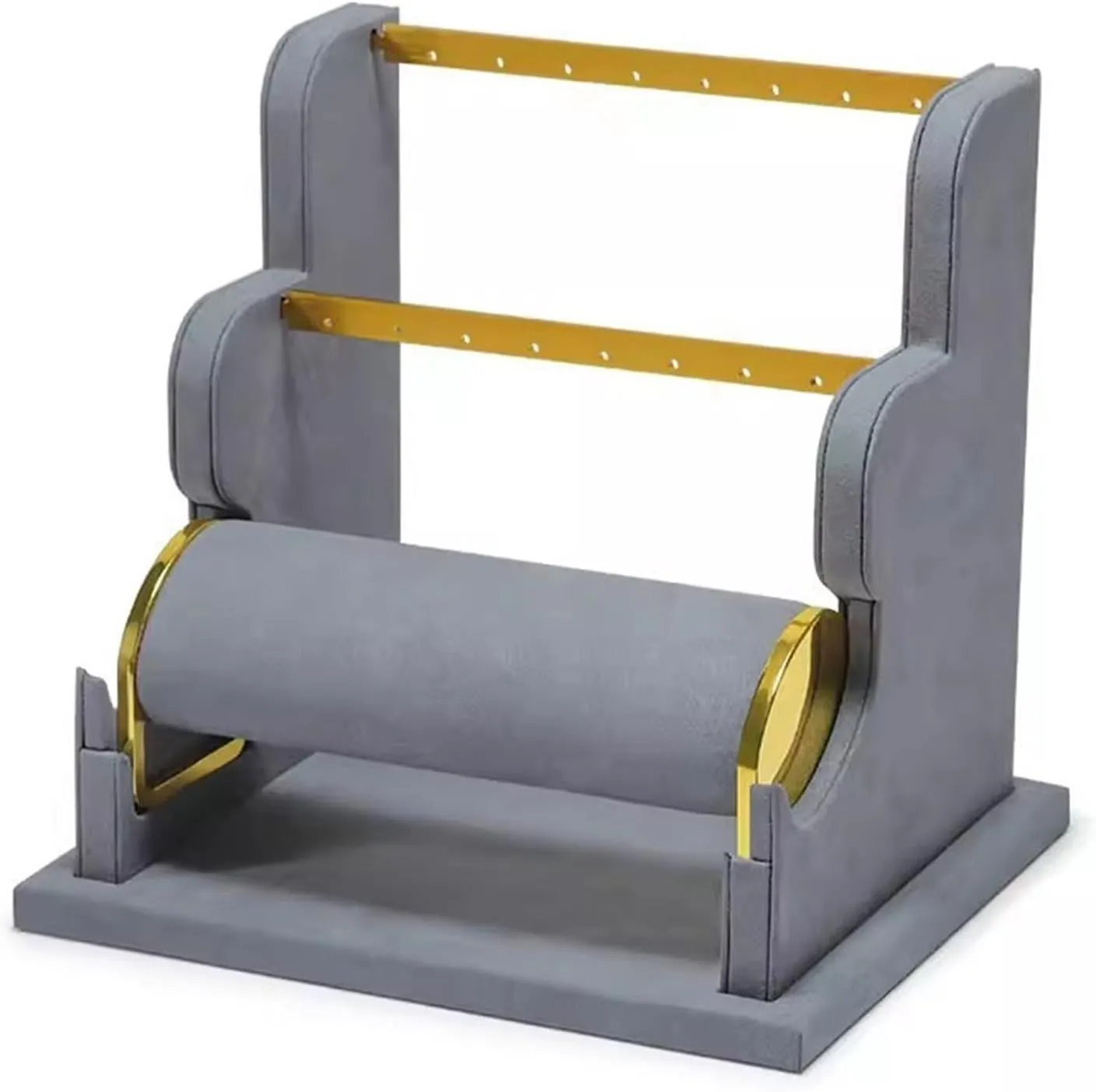 Jewelry Holder Jewelry Organizer Stand Jewelry Stand Display Rack Velvet Jewelry Display Stand Detachable Earring Bracelet Watch Display Storage Rack Jewelry Stand Necklace Organizer(D) (H)