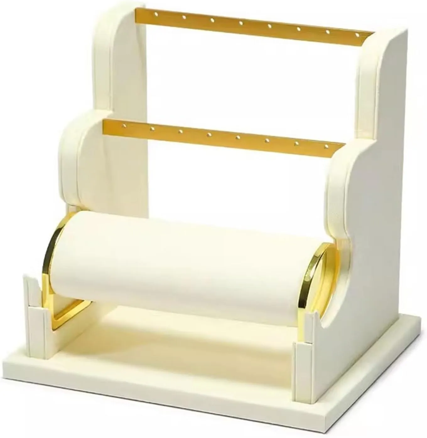 Jewelry Holder Stand Jewelry Stand Display Rack Velvet Jewelry Display Stand Detachable Earring Bracelet Watch Display Storage Rack Necklace Hanger Wall Mount(Color:F) (B)