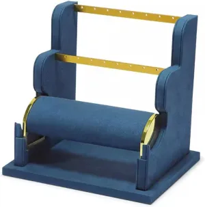 Jewelry Holder Stand Jewelry Stand Display Rack Velvet Jewelry Display Stand Detachable Earring Bracelet Watch Display Storage Rack Necklace Hanger Wall Mount(Color:F) (E)