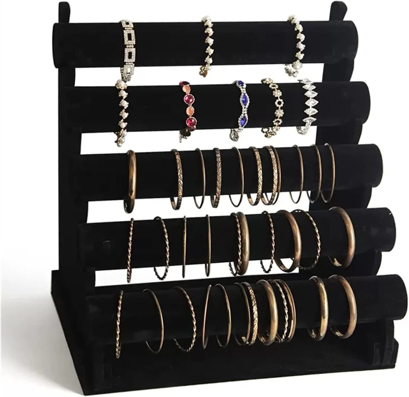 Jewelry Stand Bracelet Stand Jewelry Removable Velvet Bracelet Stand Watch Display Stand (B)