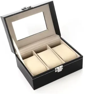 JSEIAJB Jewelry Box Jewelry Box Family Fu Watch Box Perspective 3 Watch Display Box