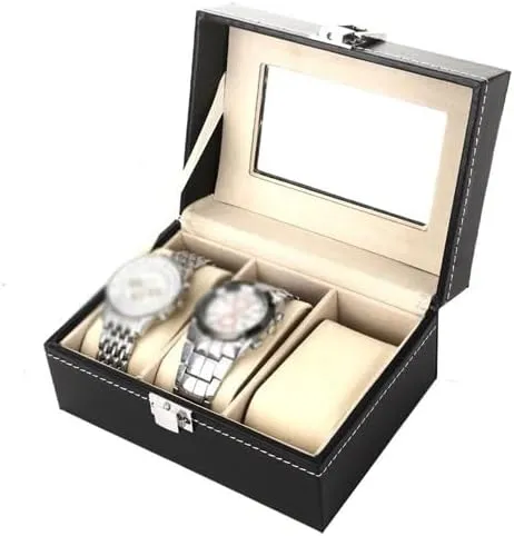 JSEIAJB Jewelry Box Jewelry Box Family Fu Watch Box Perspective 3 Watch Display Box