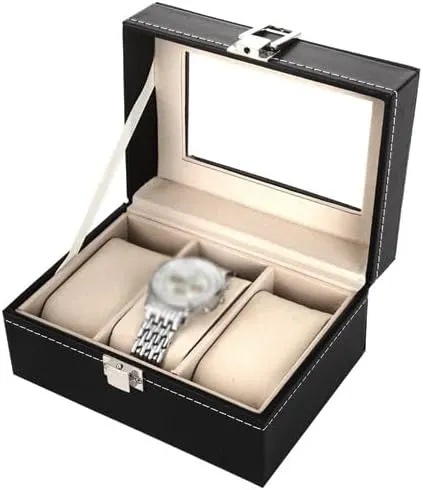 JSEIAJB Jewelry Box Jewelry Box Family Fu Watch Box Perspective 3 Watch Display Box