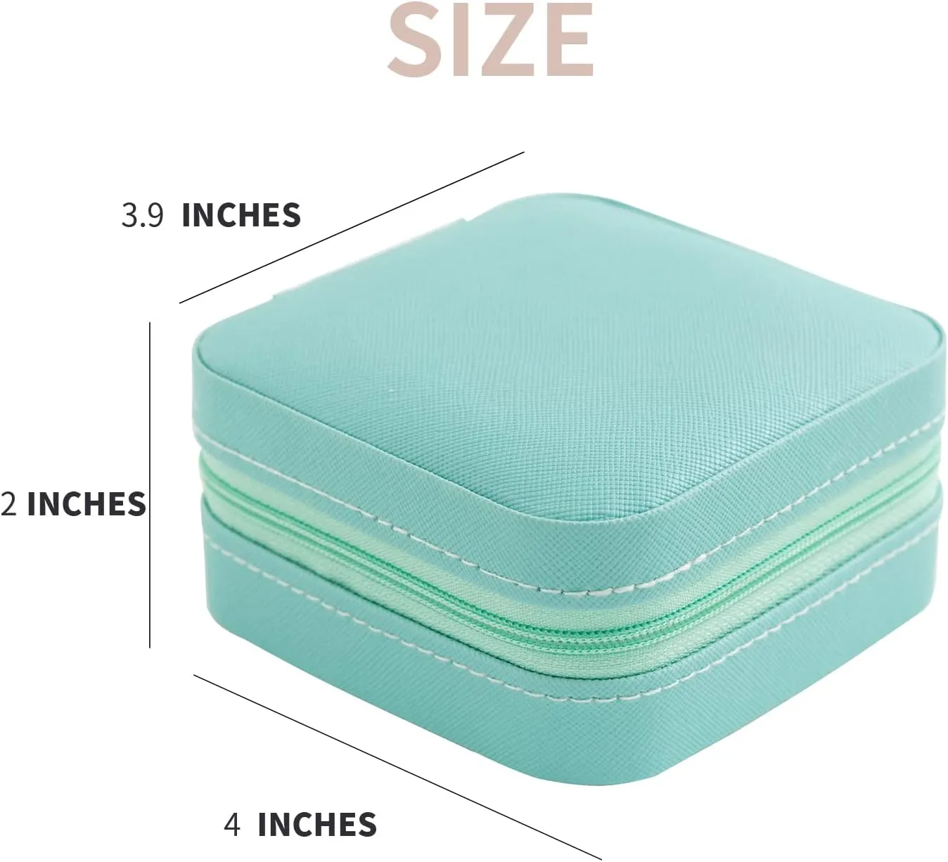 KElofoN Jewelry Organizer Box for Girls Women with Mirror - Small Travel Case (Blue-5)