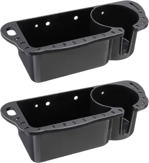 KEMIMOTO Boat Seat Cup Holder for Marine B100 B200, ABS Plastic Boat Caddy Organizer with Drainage & Reserved Installation Holes, Boat Cabin Storage Fishing Accessories Caddy