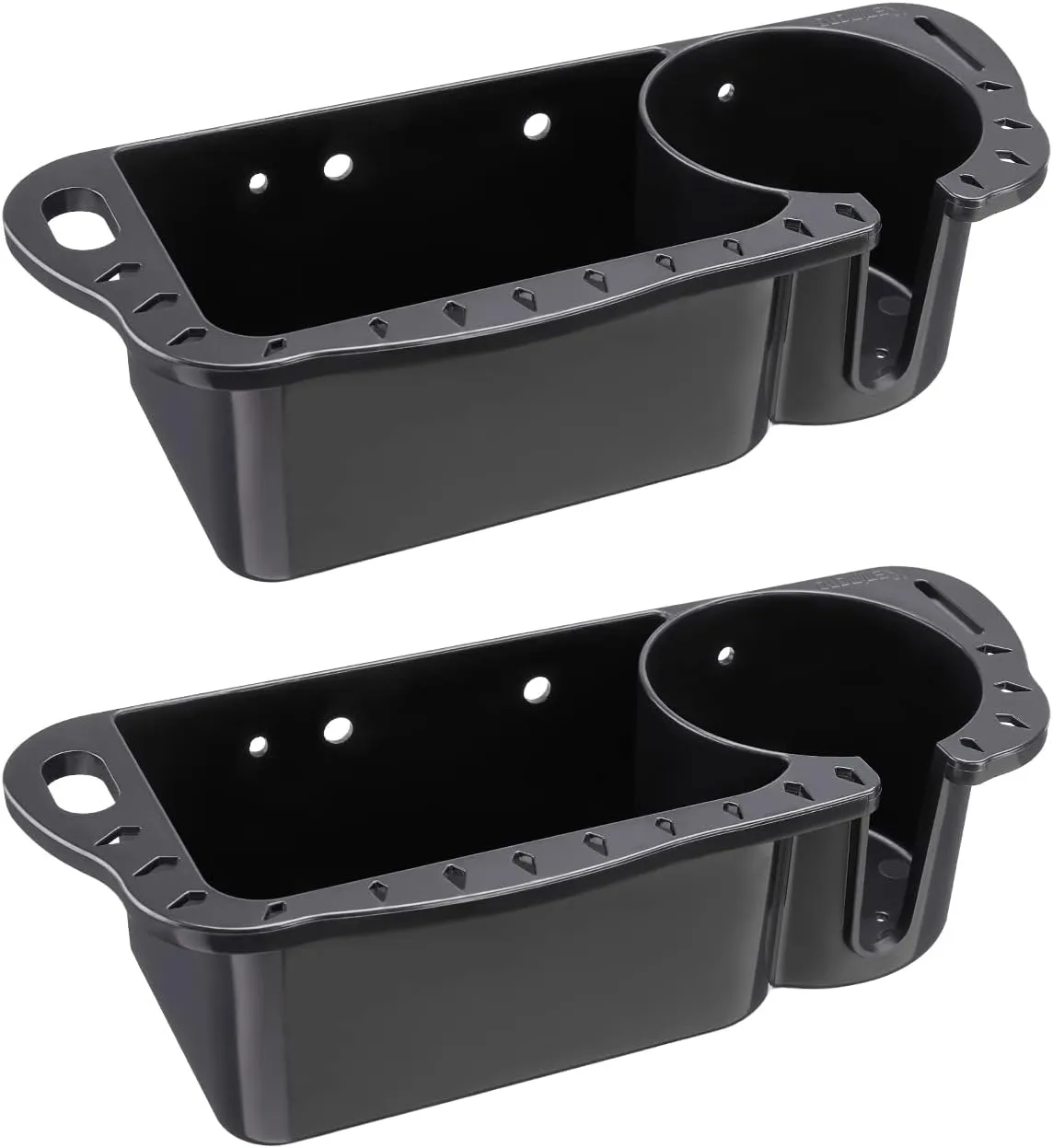 KEMIMOTO Boat Seat Cup Holder for Marine B100 B200, ABS Plastic Boat Caddy Organizer with Drainage & Reserved Installation Holes, Boat Cabin Storage Fishing Accessories Caddy