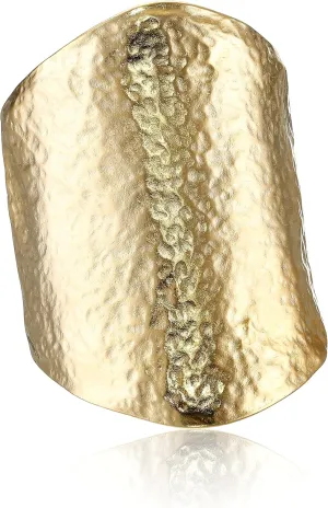 Kenneth Jay Lane Wide Gold Cuffs or Bracelets