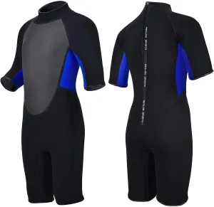 Kids Wetsuit for Girls Boys Toddler and Youth 3mm Neoprene Child Full Wet Suits Warm in Cold Water Thermal Swimsuit Back Zip for Swimming Diving Jet Skiing Surfing