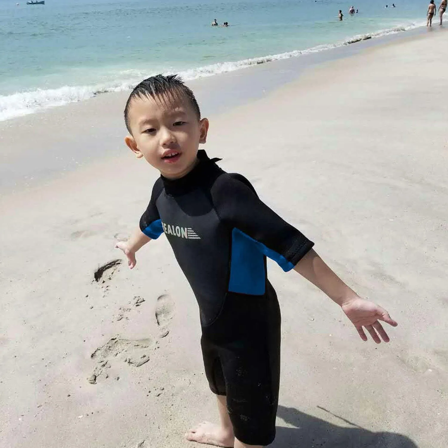 Kids Wetsuit for Girls Boys Toddler and Youth 3mm Neoprene Child Full Wet Suits Warm in Cold Water Thermal Swimsuit Back Zip for Swimming Diving Jet Skiing Surfing