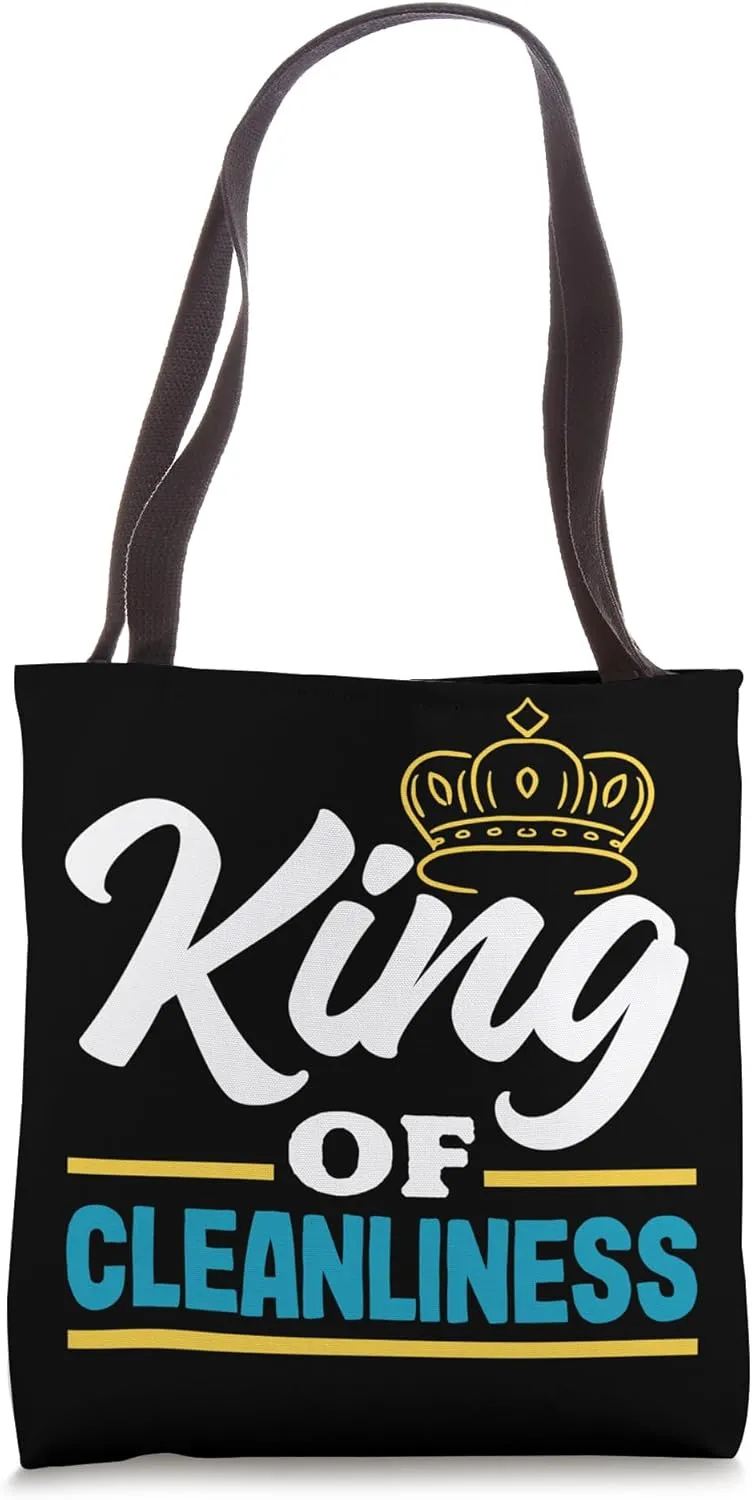 King of Cleanliness Crowned Sanitation Monarch Tote Bag