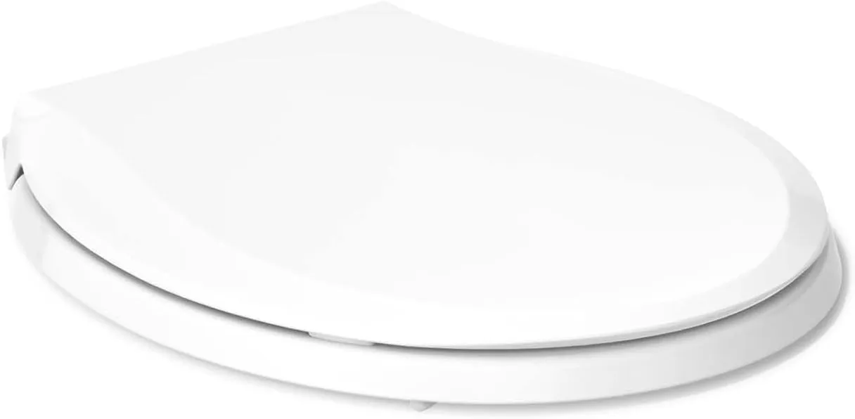 KOHLER 4639-RL-0 Cachet ReadyLatch Round-Front Toilet Seat, Quiet-Close Lid, Contoured Seat, Grip-Tight Bumpers and Installation Hardware, White