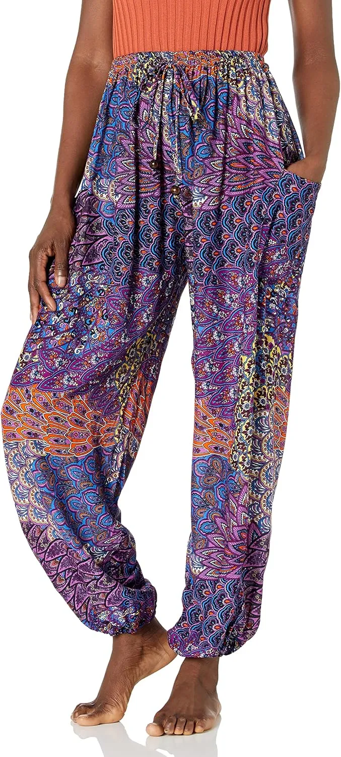 Lannaclothesdesign Harem Pants Hippie Boho Yoga Trousers Womens Flowy Clothing