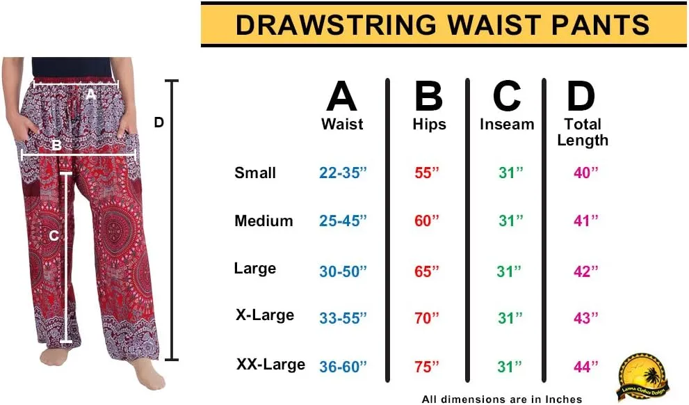 Lannaclothesdesign Women's Boho Drawstring Smocked Waist Rayon Harem Yoga Pants