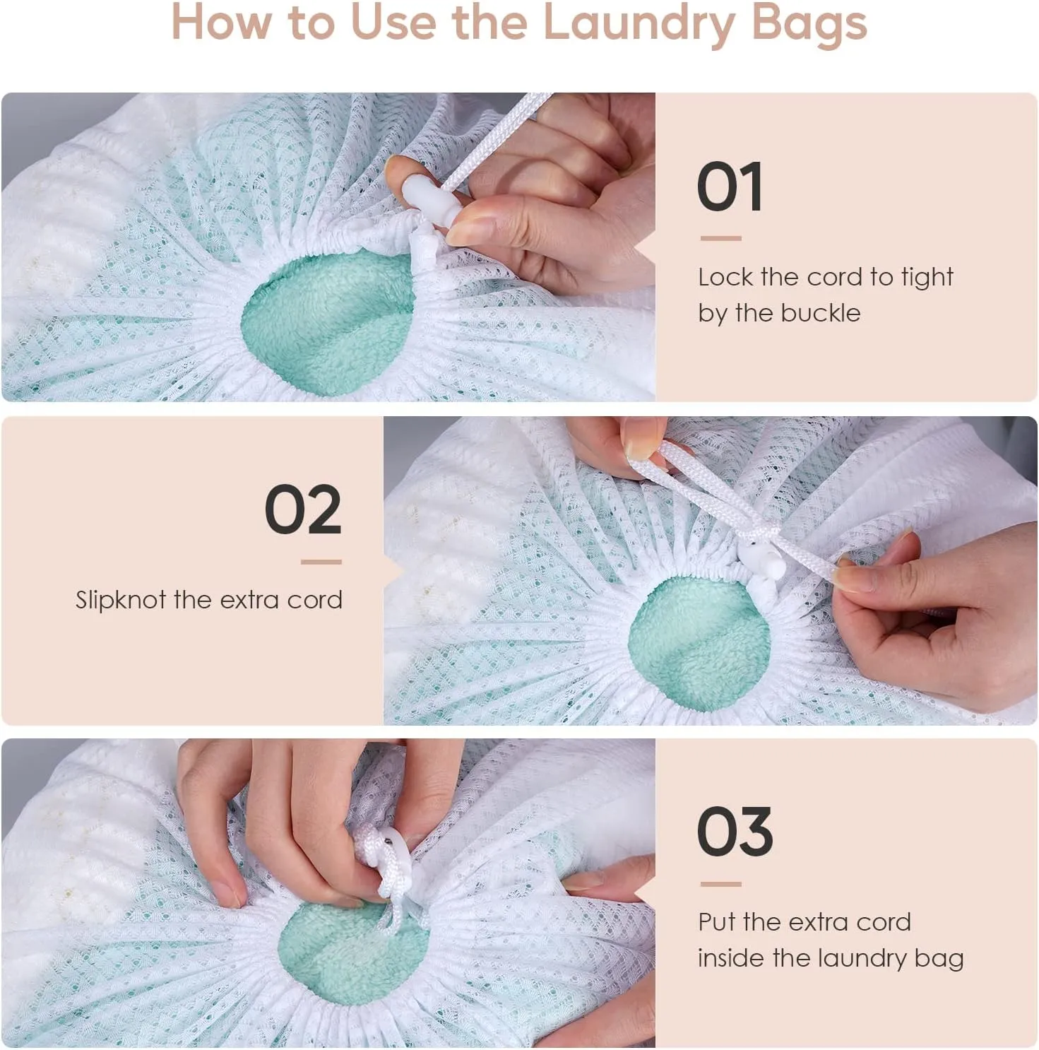 Large Mesh Laundry Bag, 24×36inch Heavy Duty Mesh Laundry Bags Drawstring Lockable, Laundry Hamper Liner, Machine Washable, for Travel,Storage, Sports Factories, Dorms, White 2pcs