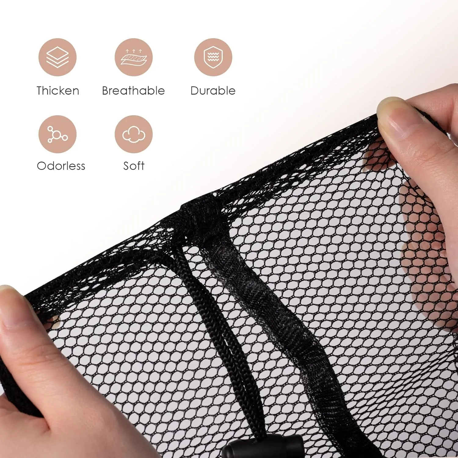 Large Mesh Laundry Bag, 27×36inch Heavy Duty Mesh Laundry Bags Drawstring Lockable, Laundry Hamper Liner, Machine Washable, for Travel,Storage, Sports Factories, Dorms, Black 4pcs