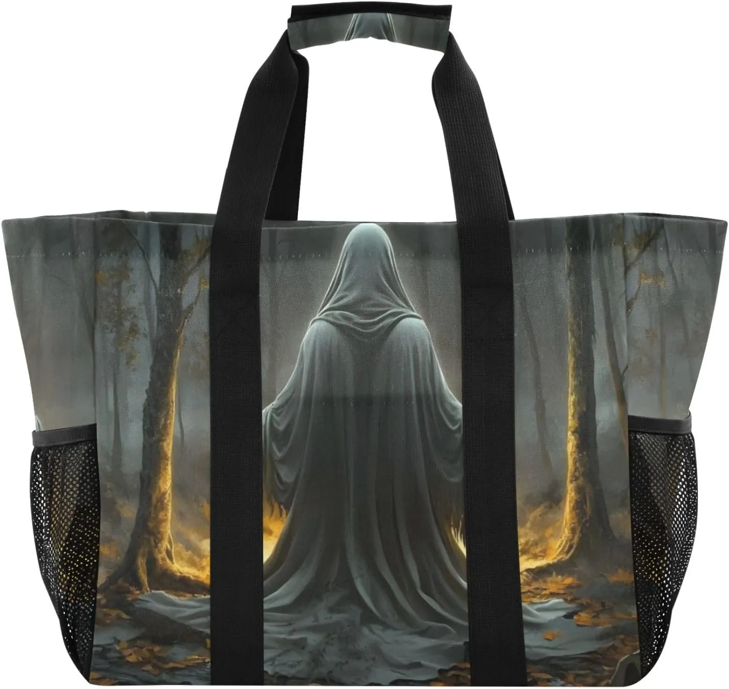 Large Tote Bags Myth Spirit Night Forest for Women Canvas Tote Purse Reusable Grocery Bags Top Handle Handbags for Travel, Work