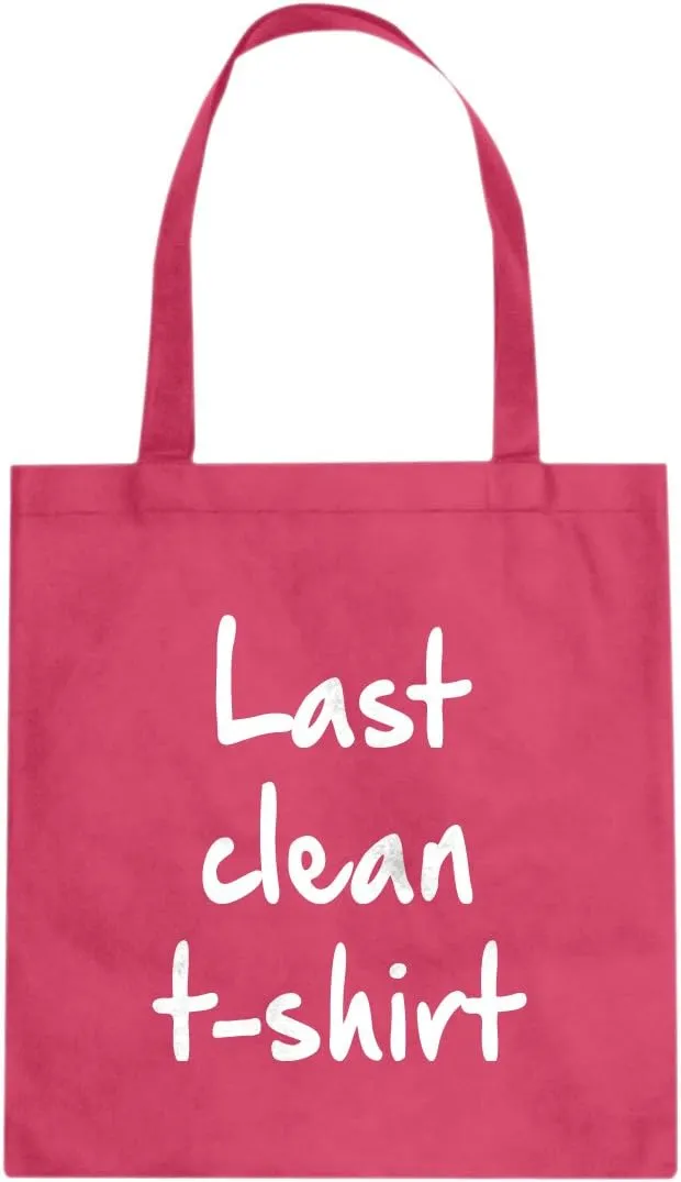 Last Clean Tshirt Cotton Canvas Tote Bag