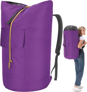 Laundry Bag for College, Laundry Bags Extra Large Heavy Duty, Portable Laundry Bag with Straps, Laundry Sack for Dorm, Dirty Clothes Bag, Large Laundromat Hamper Bag, College Dorm Room Essentials