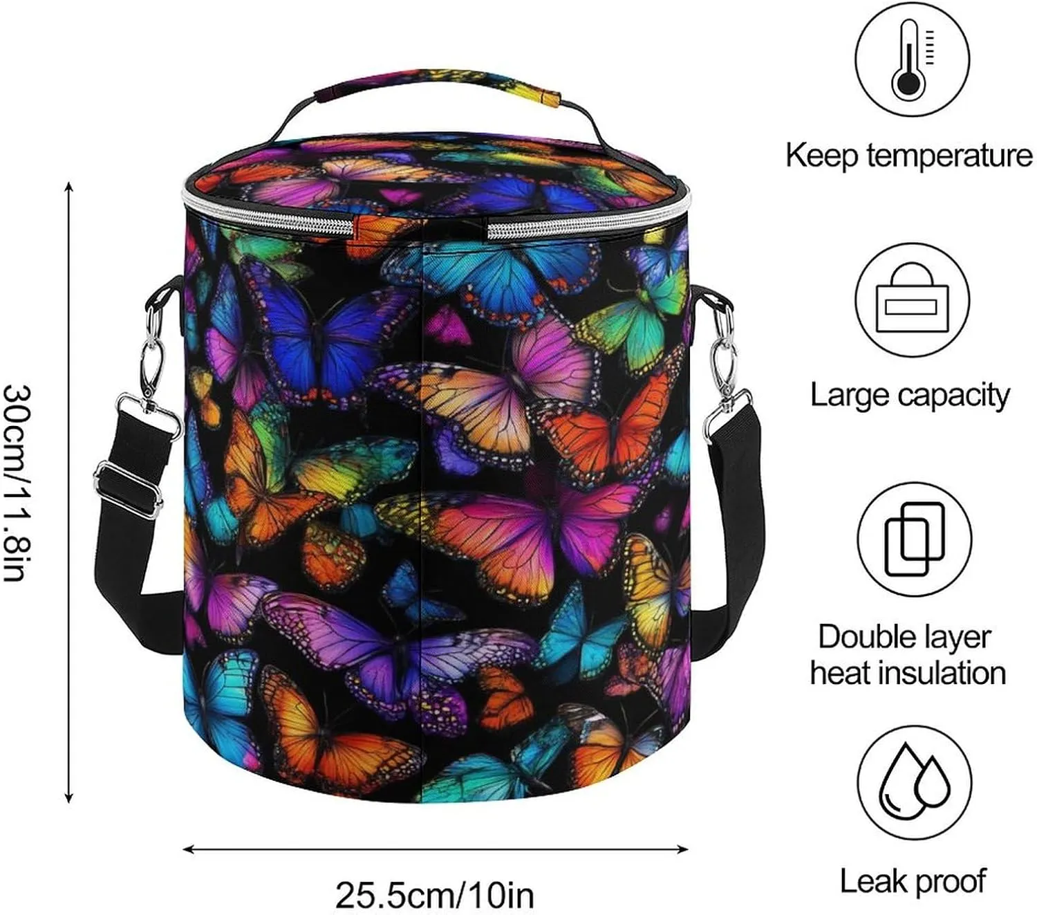 Leak Proof Cooler Backpack for Camping, Waterproof Insulated Cooler Bag with Zipper