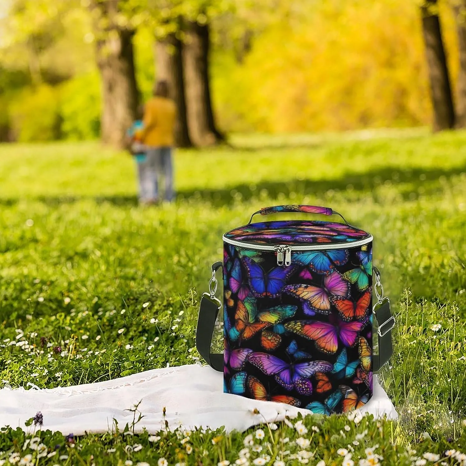 Leak Proof Cooler Backpack for Camping, Waterproof Insulated Cooler Bag with Zipper