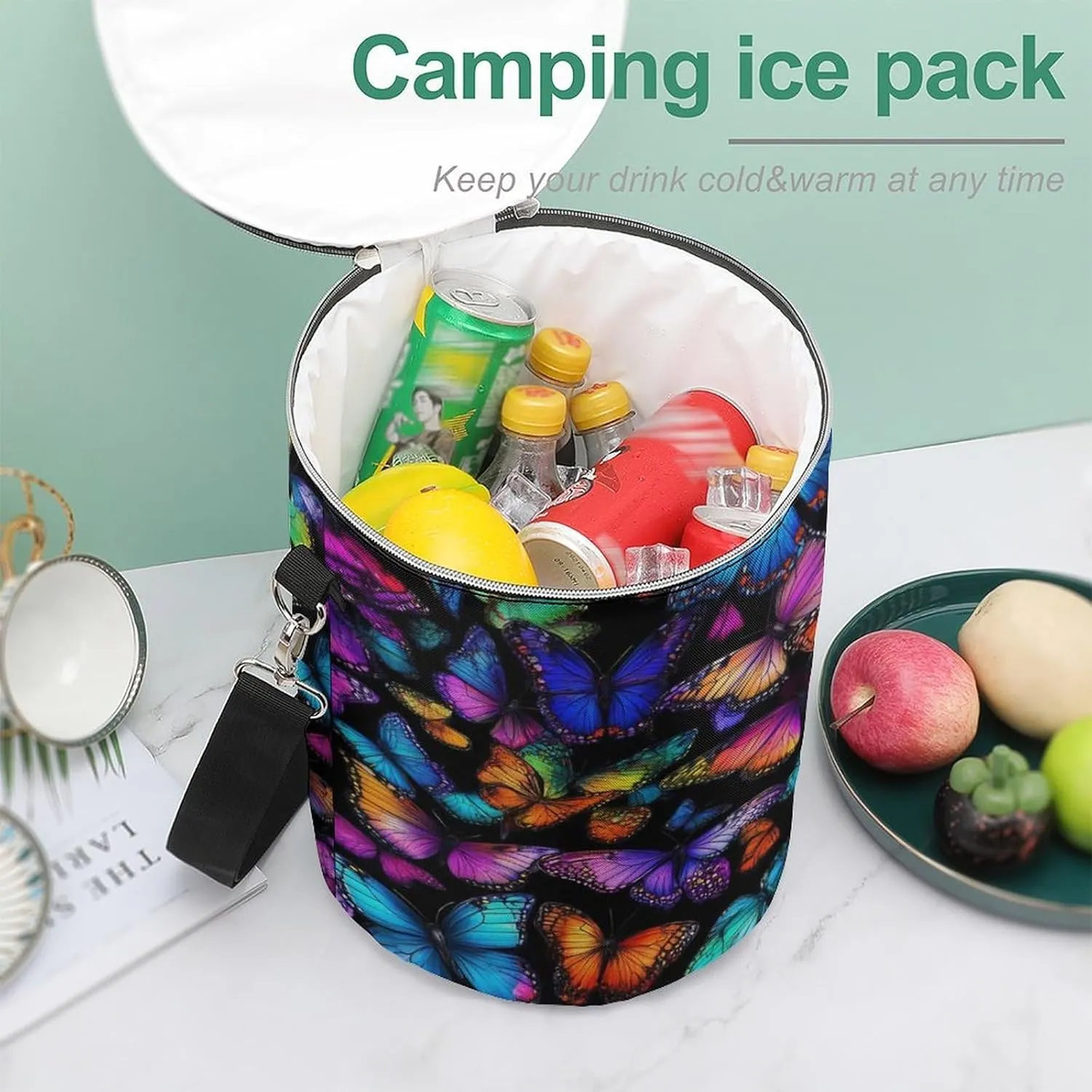 Leak Proof Cooler Backpack for Camping, Waterproof Insulated Cooler Bag with Zipper