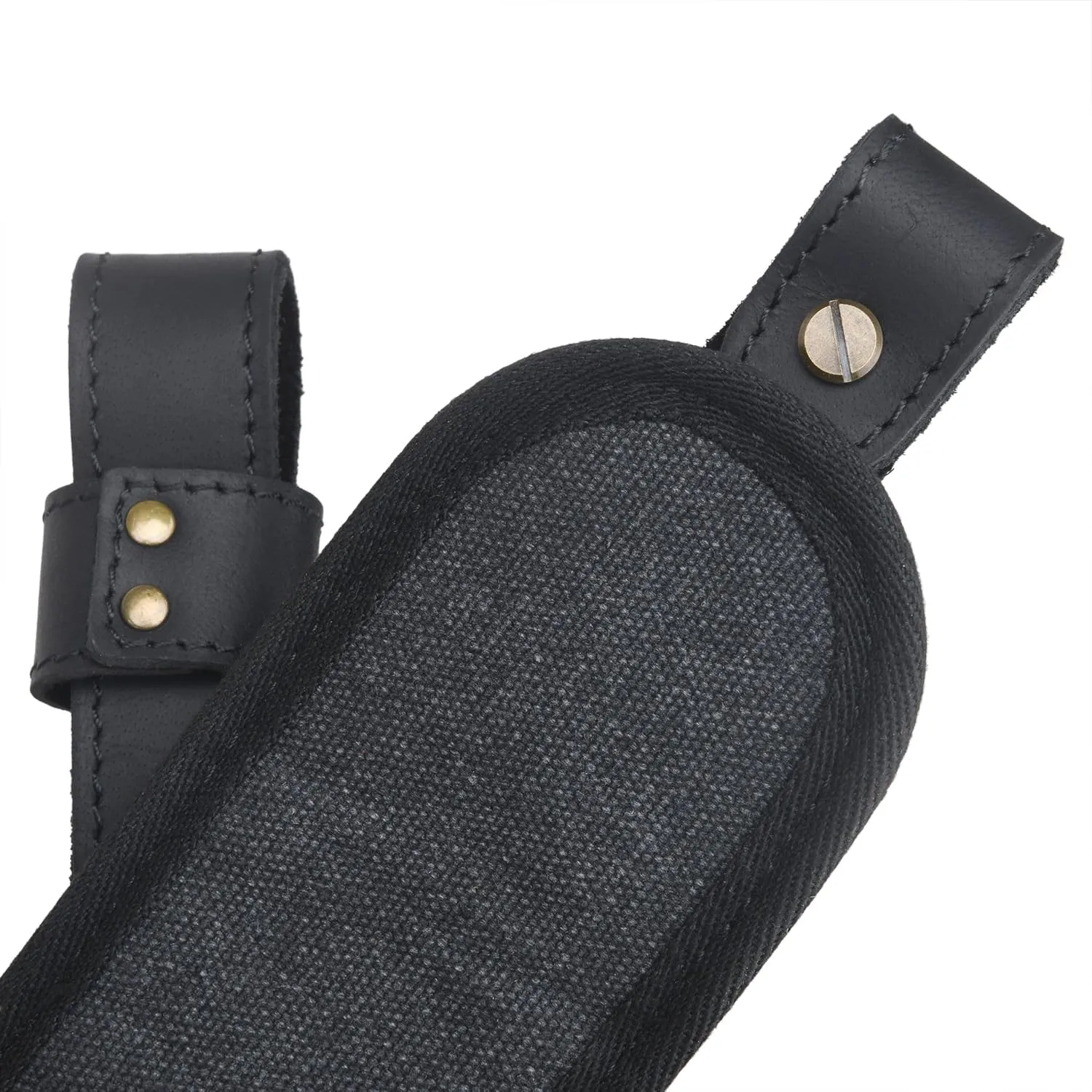 Leather Canvas Shell Holder Rifle Strap, Adjustable Gun Ammo Sling for .308 .45-70 .30-30 .357 .22LR 12GA