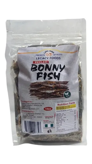 Legacy Foods Peeled Bonny Fish (Bonga Fish) (1lbs)