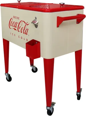 Leigh Country 80 QT Cream and Red Coca-Cola Cooler