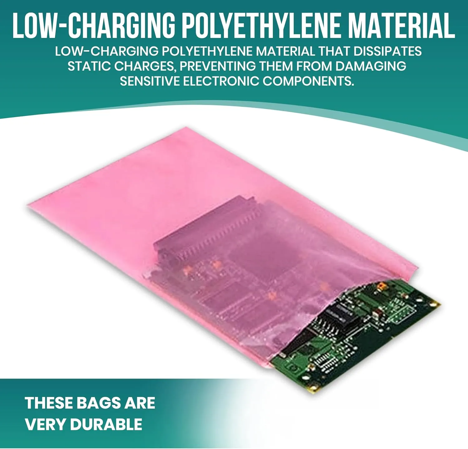 Levex - 12" x 15" (300 Count) 2 Mil Flat Open End Top Anti Static Plastic Poly Bags, Heat Sealable Bags for Travel, Storage, Electronics, Packaging & Shipping