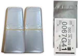 License Plate Temporary Tag Plastic Bags (200 per Pack) (Double Pack)